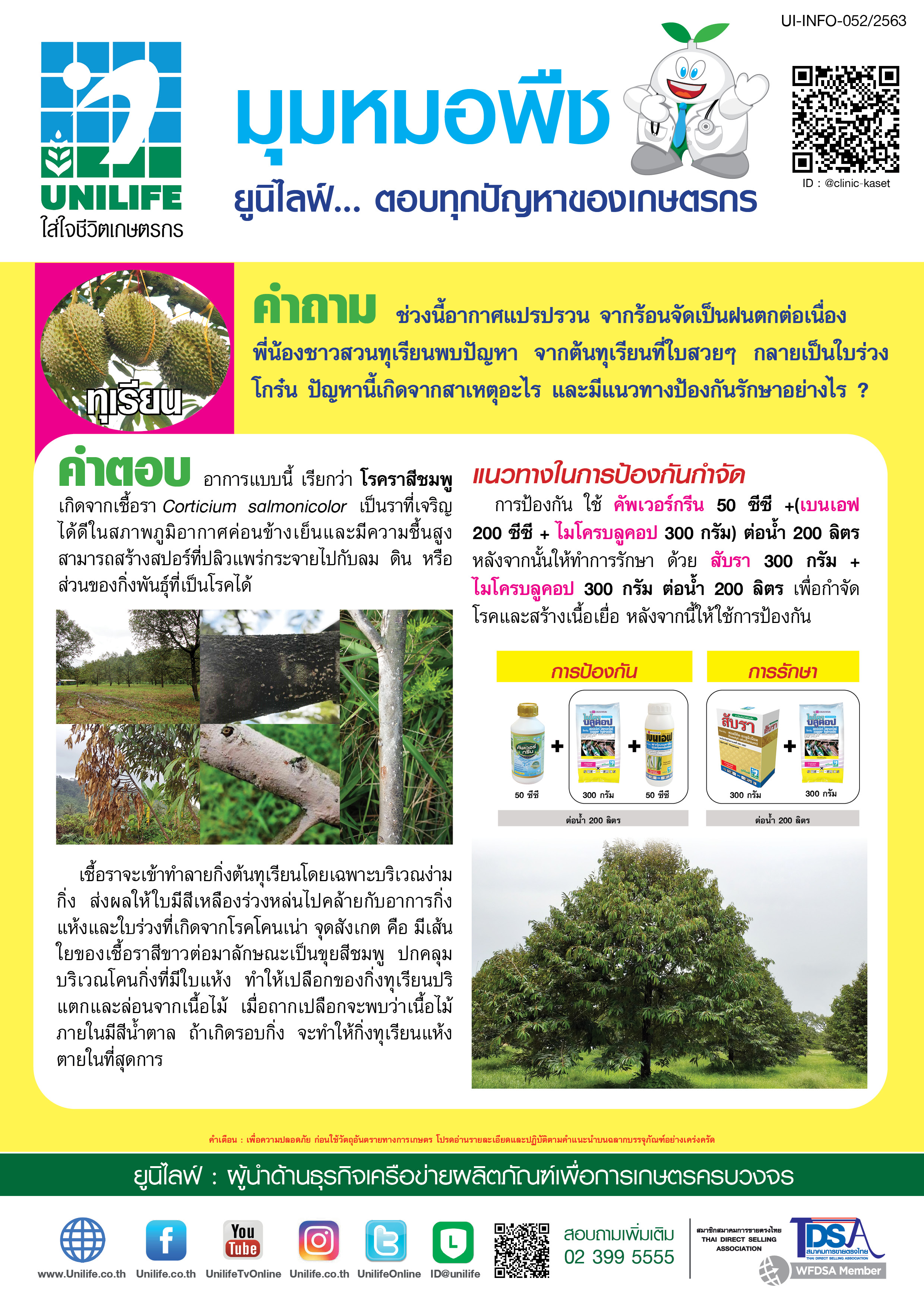 040-โรคราสีชมพูของทุเรียน